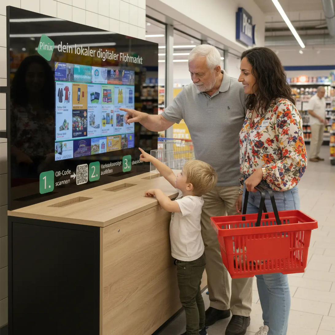 Pinix Digitale Pinnwand im Einsatz